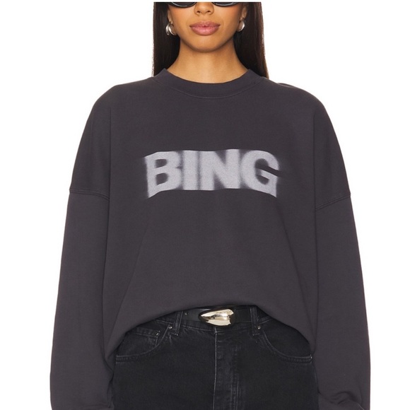 Anine Bing Tops - Anine Bing Vintage Black Sweatshirt